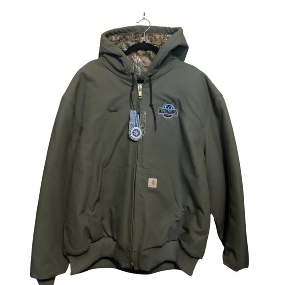 NWT Carhartt Men’s Jacket Quilted RealTree Lining Green 2XL 101074 316 Hunting - Picture 2 of 14